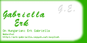 gabriella erk business card